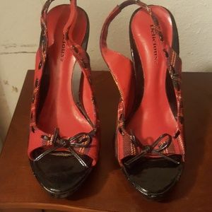 red plaid heels never worn